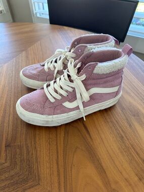 Vans Sk8-Hi MTE Suede High-Top Sneakers in Pink